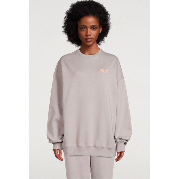 ROTATE BIRGER CHRISTENSEN grey Iris “ROTATE Sunday” oversized crewneck sweatshir - Picture 1 of 11